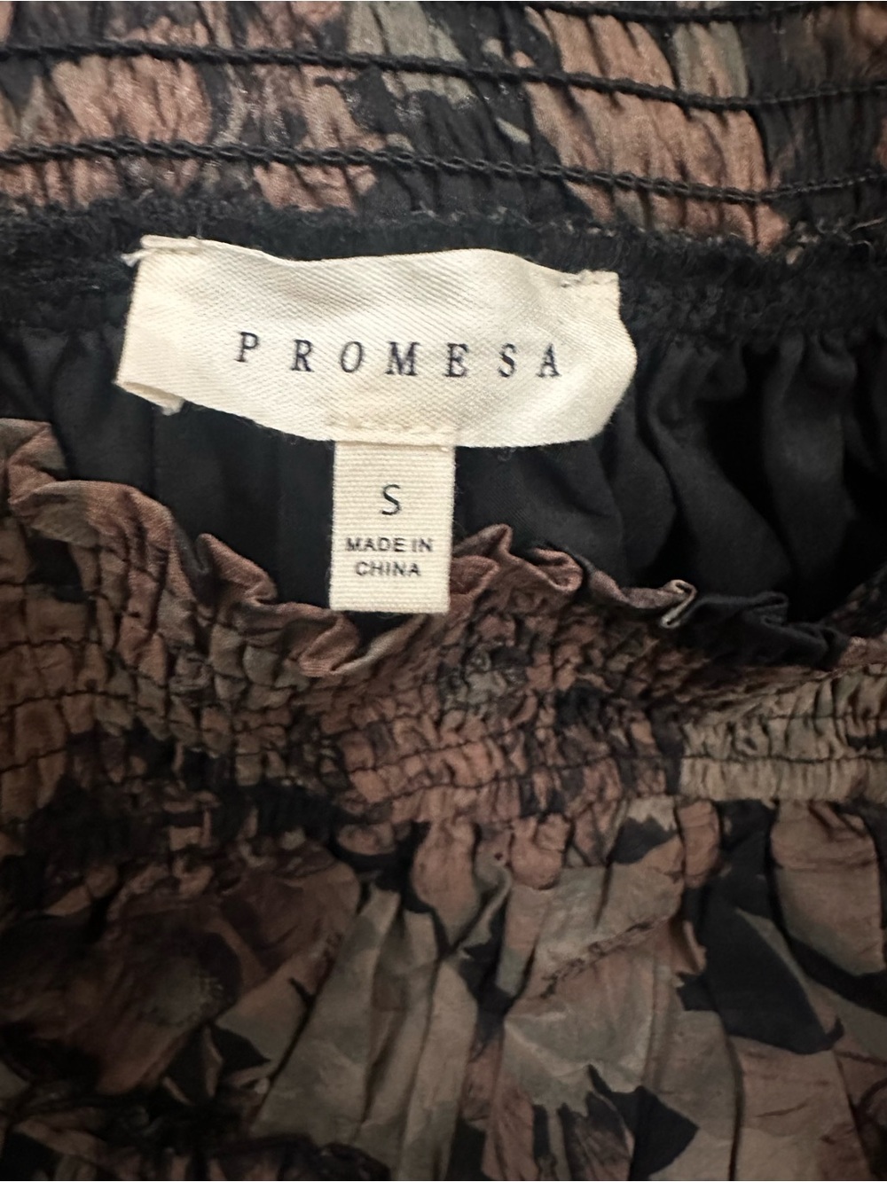 Promesa Blossoms Twirl Smocked Floral Maxi Skirt Size Small - Picture 3 of 6